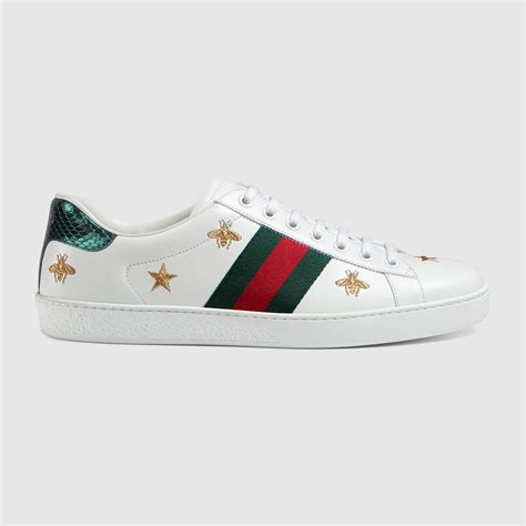 ace embroidered low-top sneaker gucci
